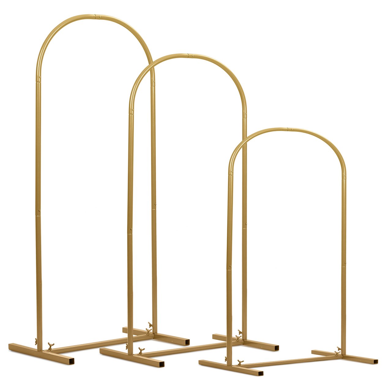 Arch Backdrop Stand 6Ft 5Ft 4Ft Set Of 3 Golden Metal Arch Backdrop Stand Flower Stand Arch Frame For Wedding Birthday