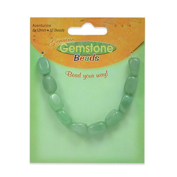Green Aventurine Nugget Beads Pack of 10
