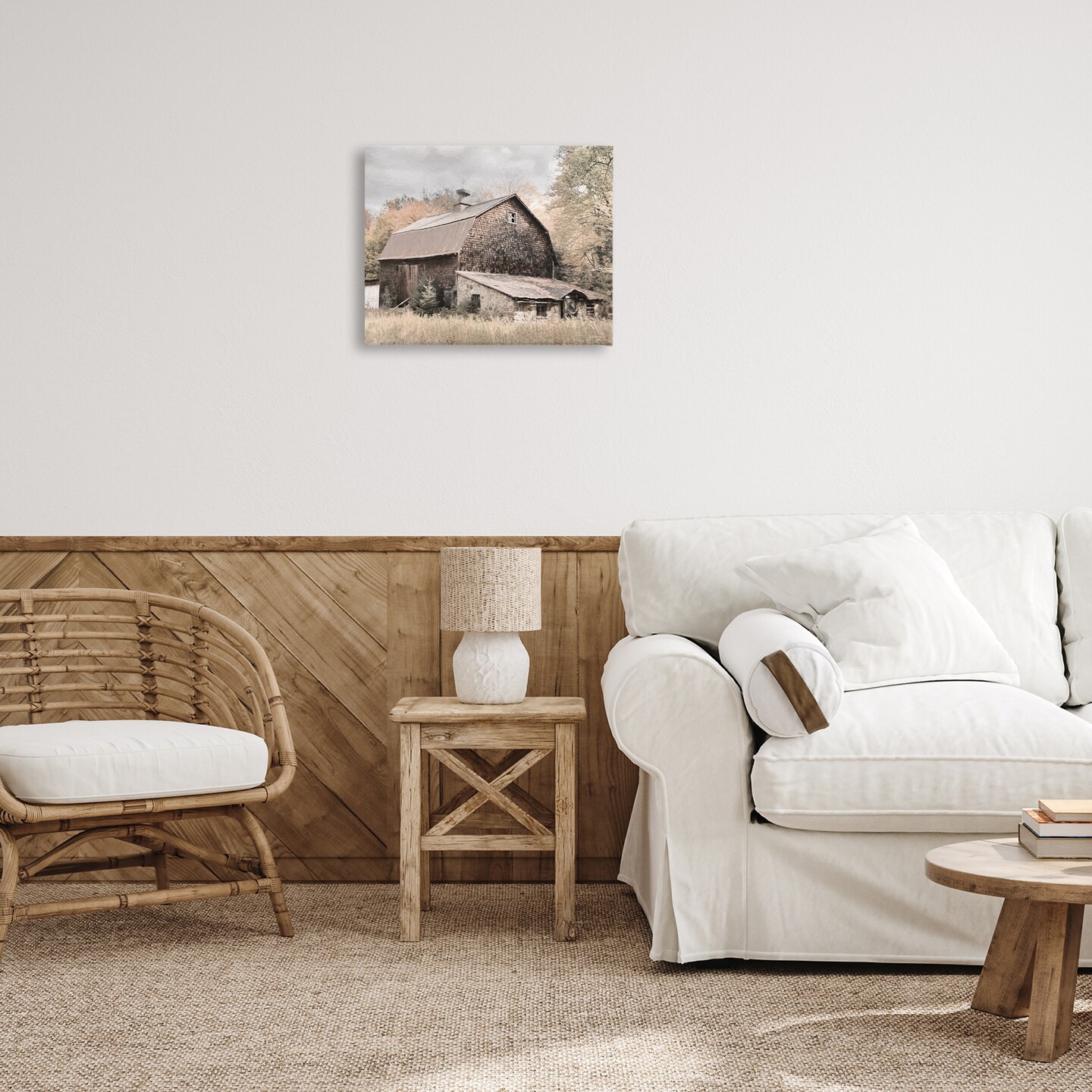 Stupell Industries Beige Rustic Barn Canvas Wall Art Design by Lori Deiter