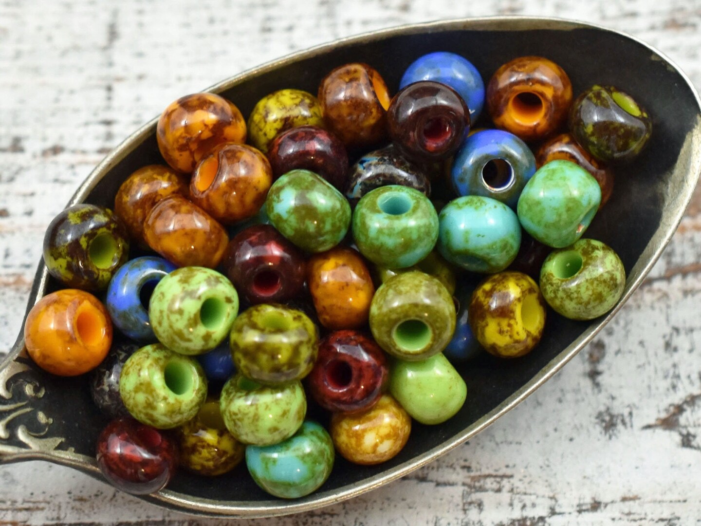 50G Mixed Picasso Czech 2/0 Seed Beads - Czech Glass Seed Beads