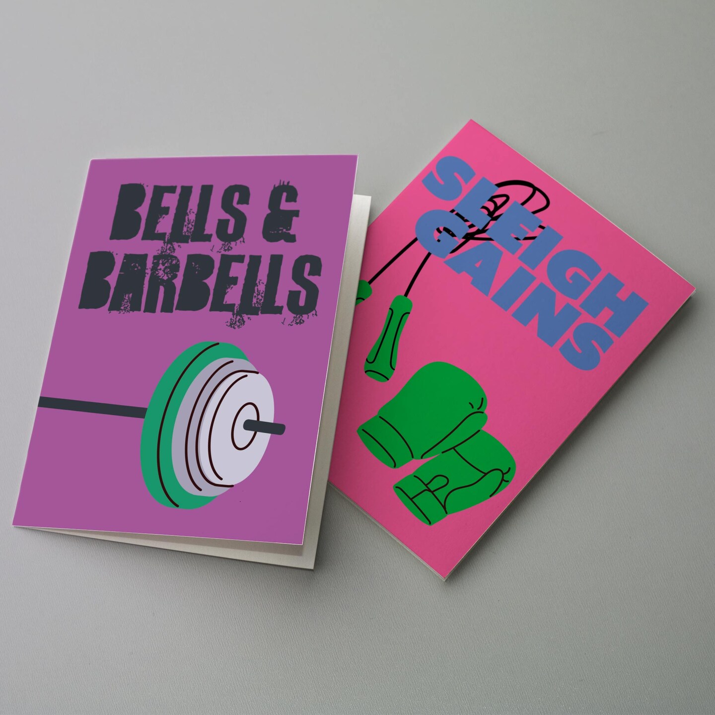 CrossFit Christmas Greeting Cards Boxed Set of 24 Holiday Notecards Featuring Gym and Workout-Inspired Designs, Perfect for Fitness Enthusiasts, CrossFitters, and Gym Lovers