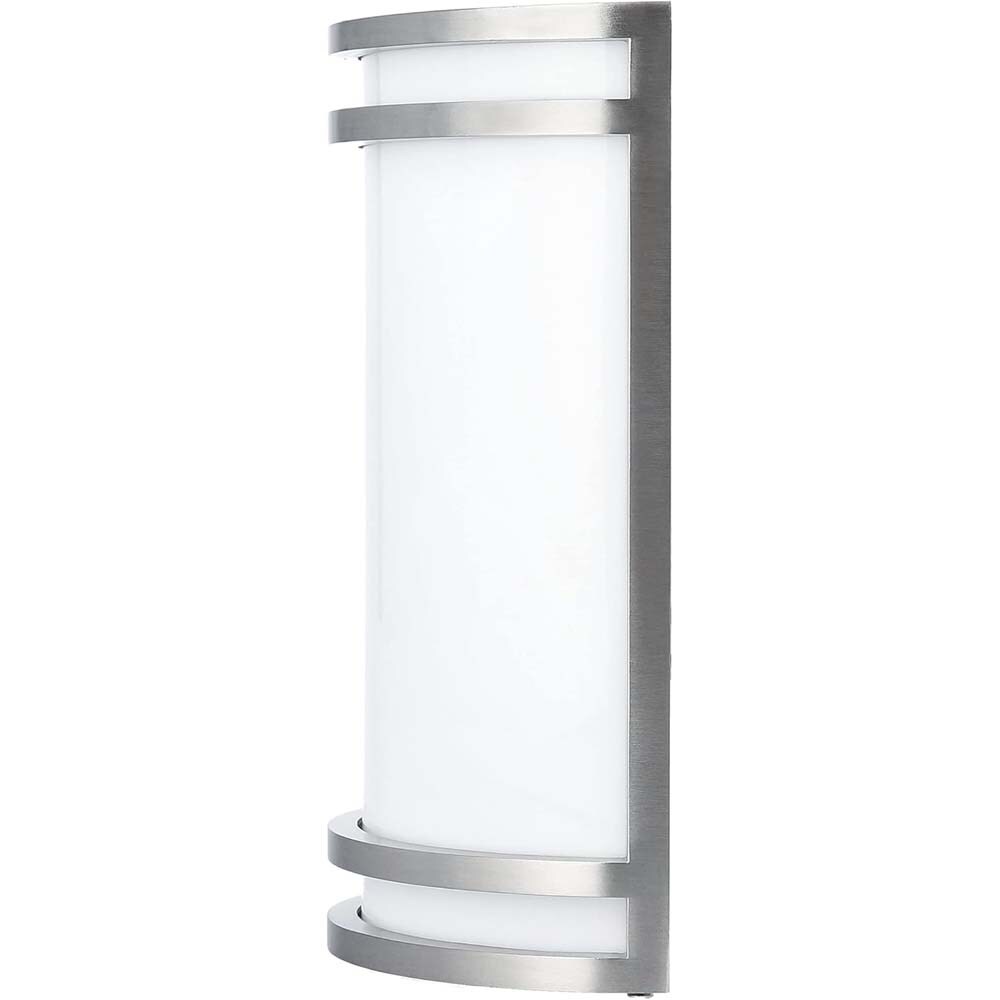18w 8-in LED Wall Sconce Suitable for Wet Locations - Satin Nickel Finish