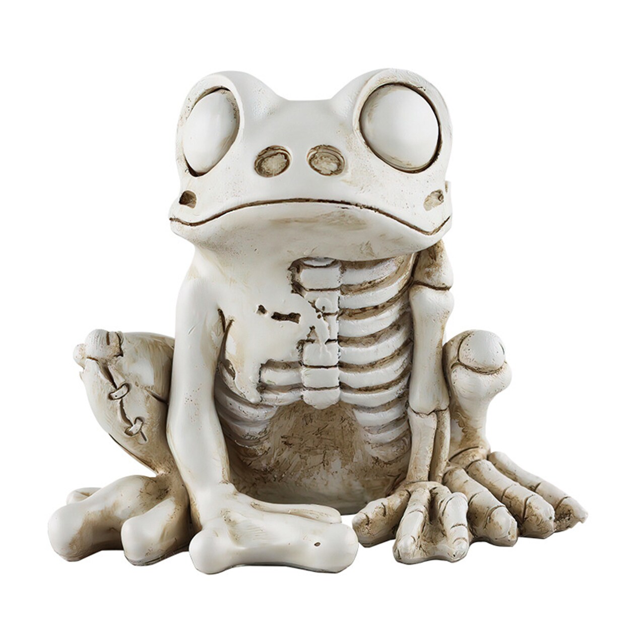 Halloween Skeleton Horse Figurine Gothic Cat Frog Skeleton Model Spooky Resin Animal Statue Sculpture Home Office