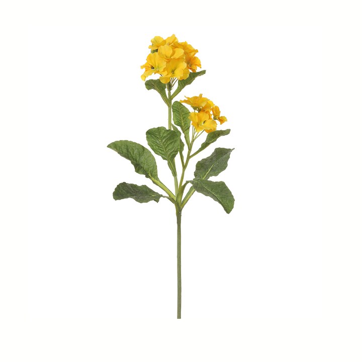 24&#x22; Artificial Yellow Primrose Spray | Lifelike Faux Floral Stem for Arrangements
