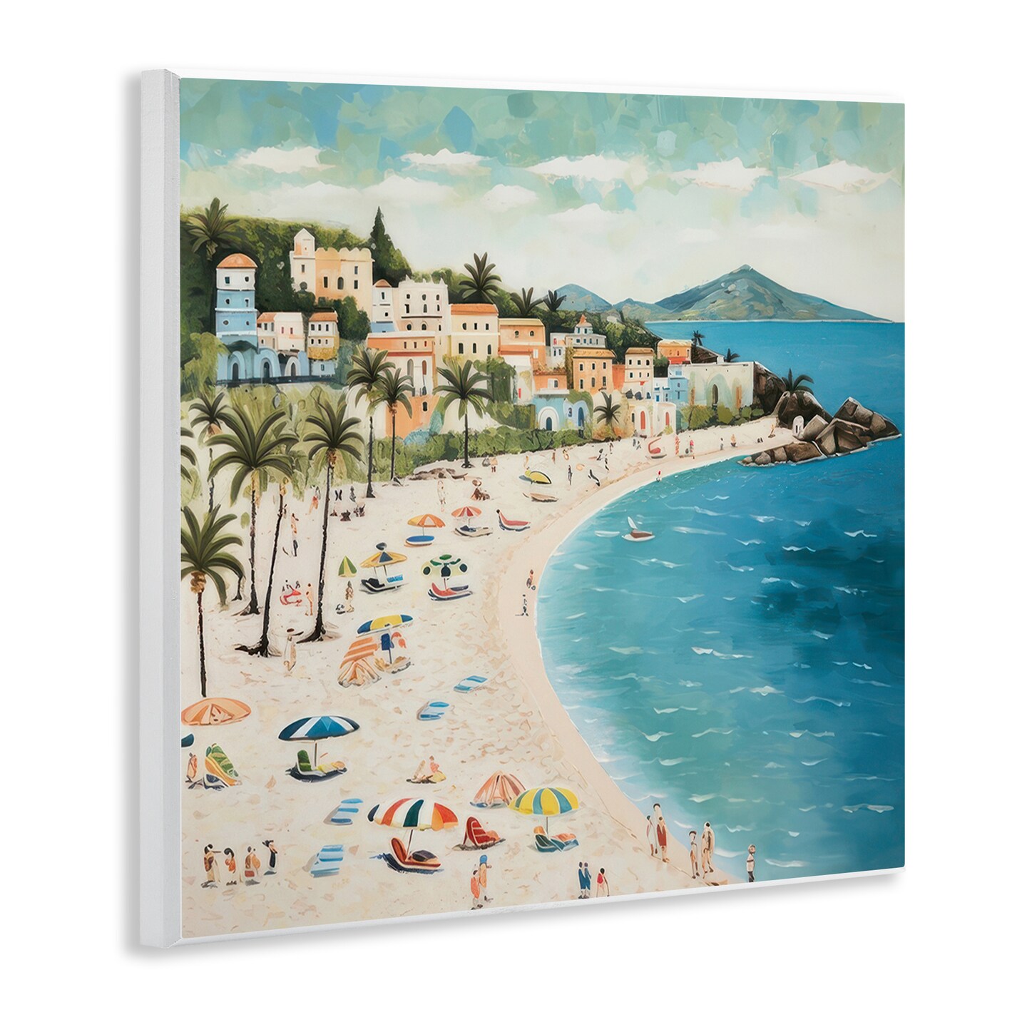 Stupell Industries Beach Water's Edge Wall Plaque Art Design by Lazar Studio