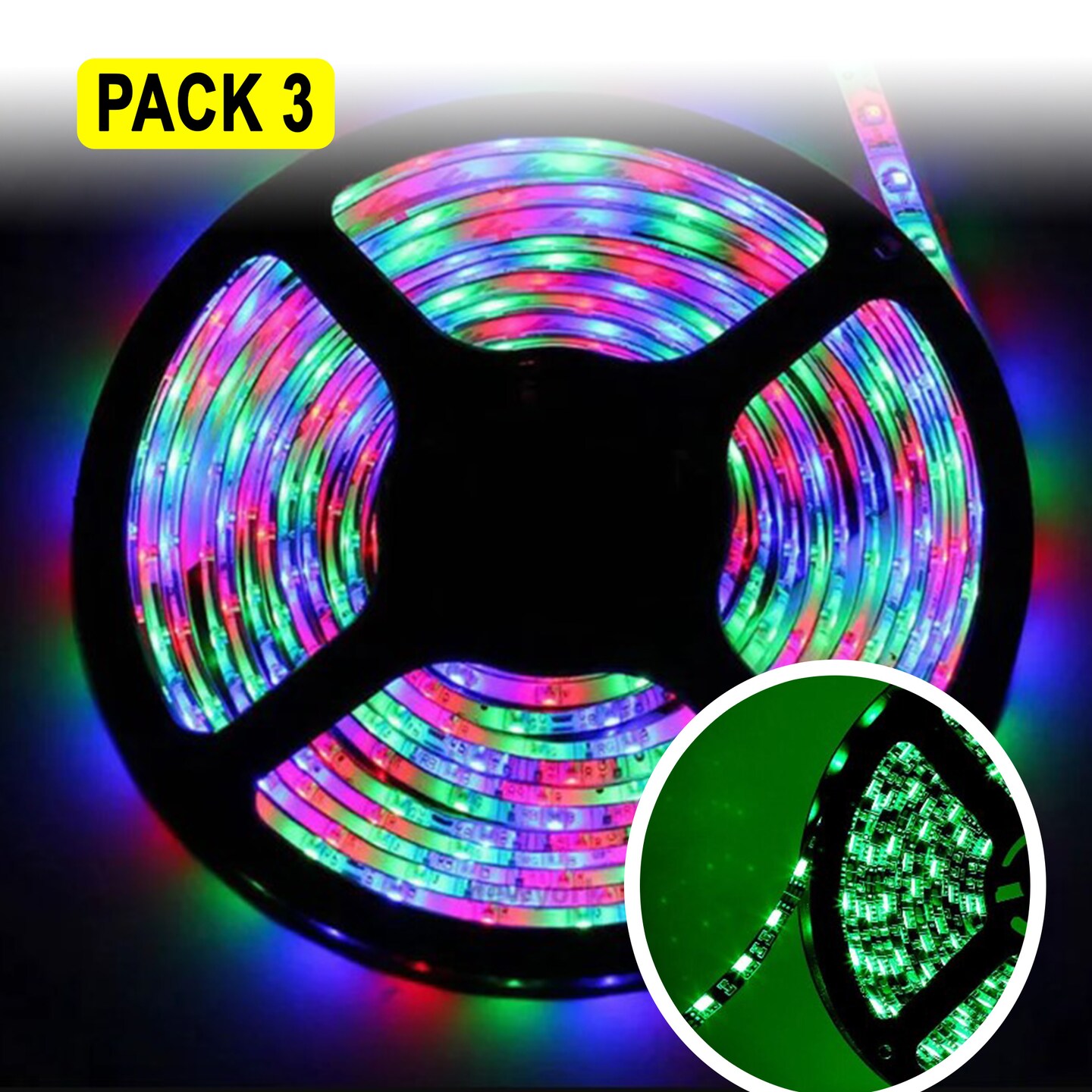 300 LED 5050 RGB Flexible Strip Light Kit, Waterproof, 16ft with Remote