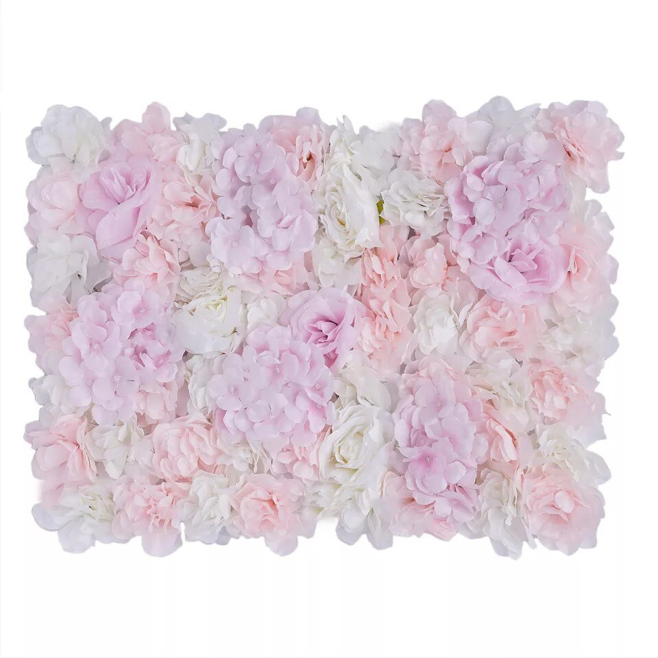 12 pcs Artificial Hydrangea Flower Wall Panel Party Garden Wedding Party Decor