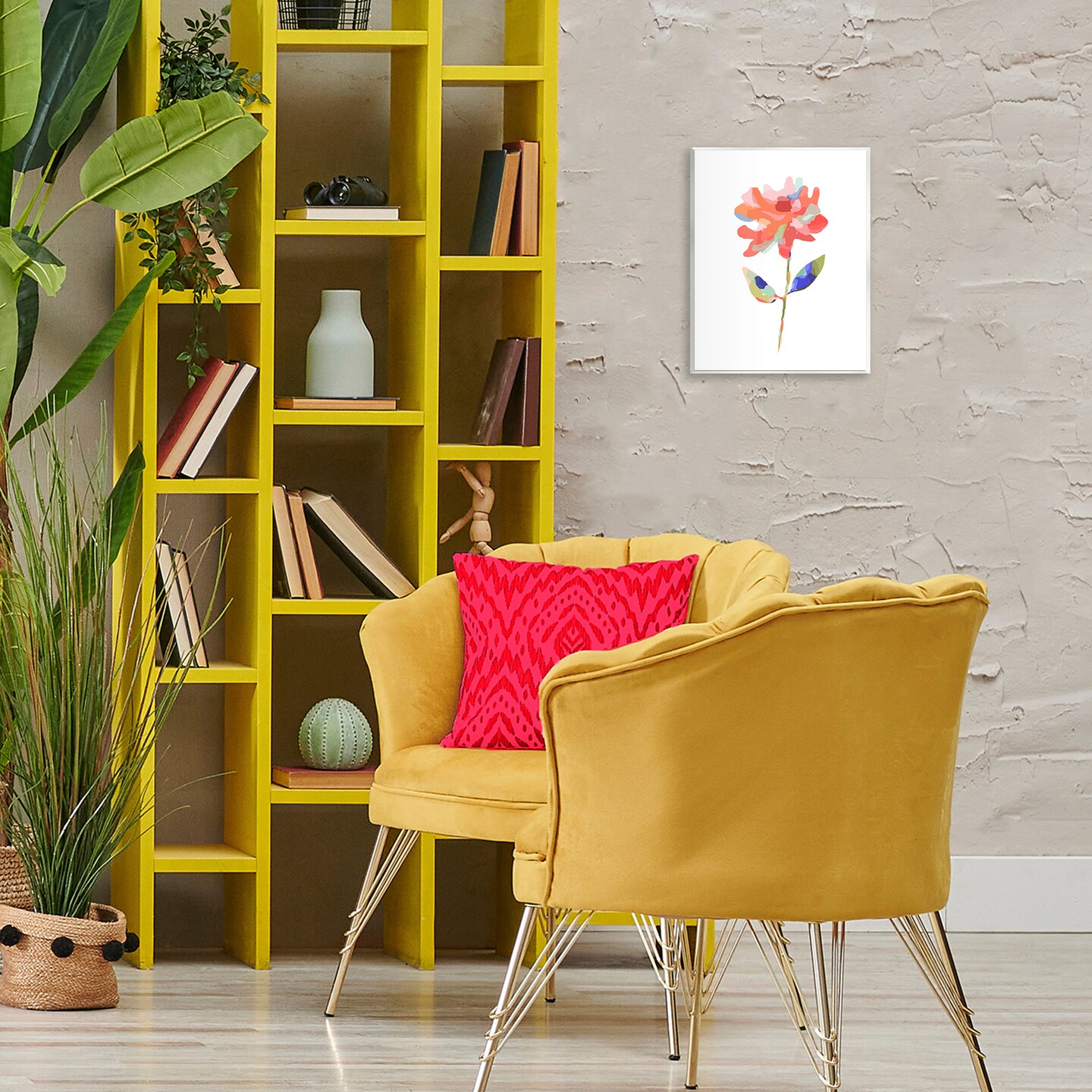 Stupell Industries Mosaic Flower Blossom Wall Plaque Art Design by Lisa Nohren