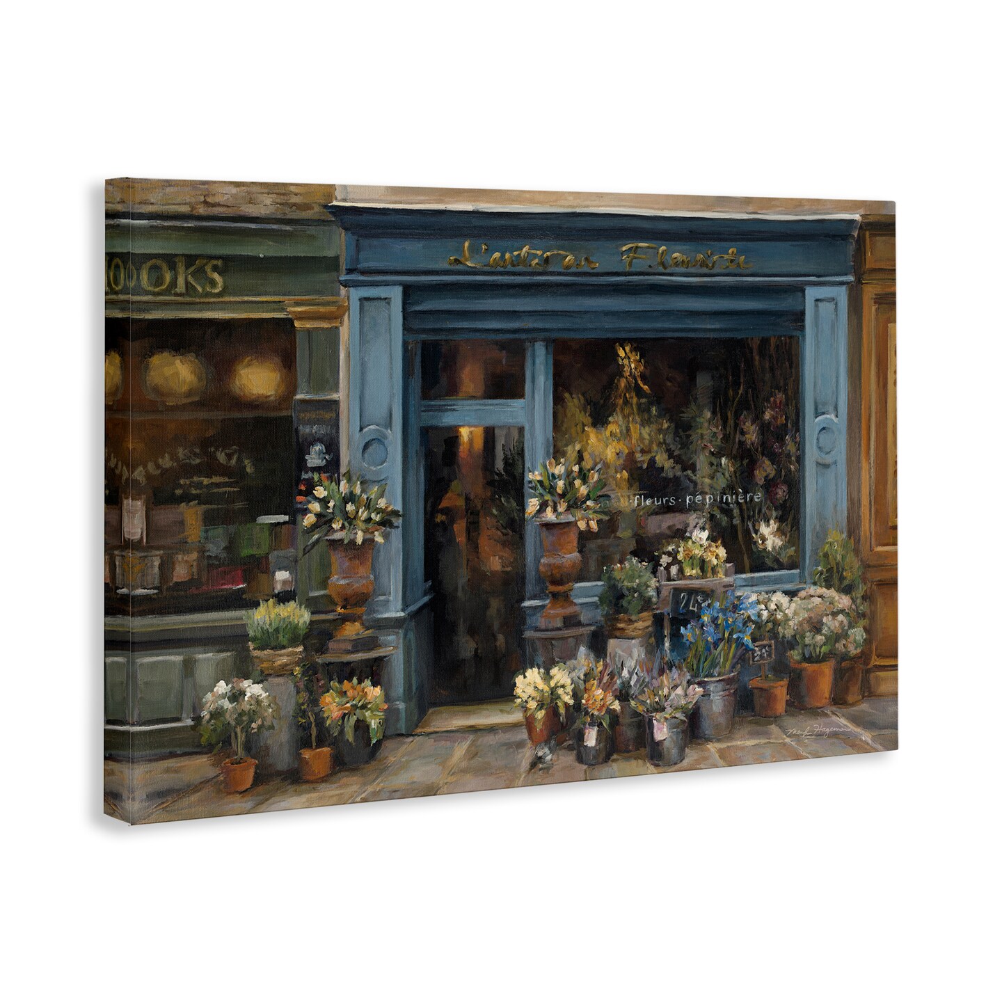 Stupell Industries Florist Shopfront in Town Canvas Wall Art Design by Marilyn Hageman
