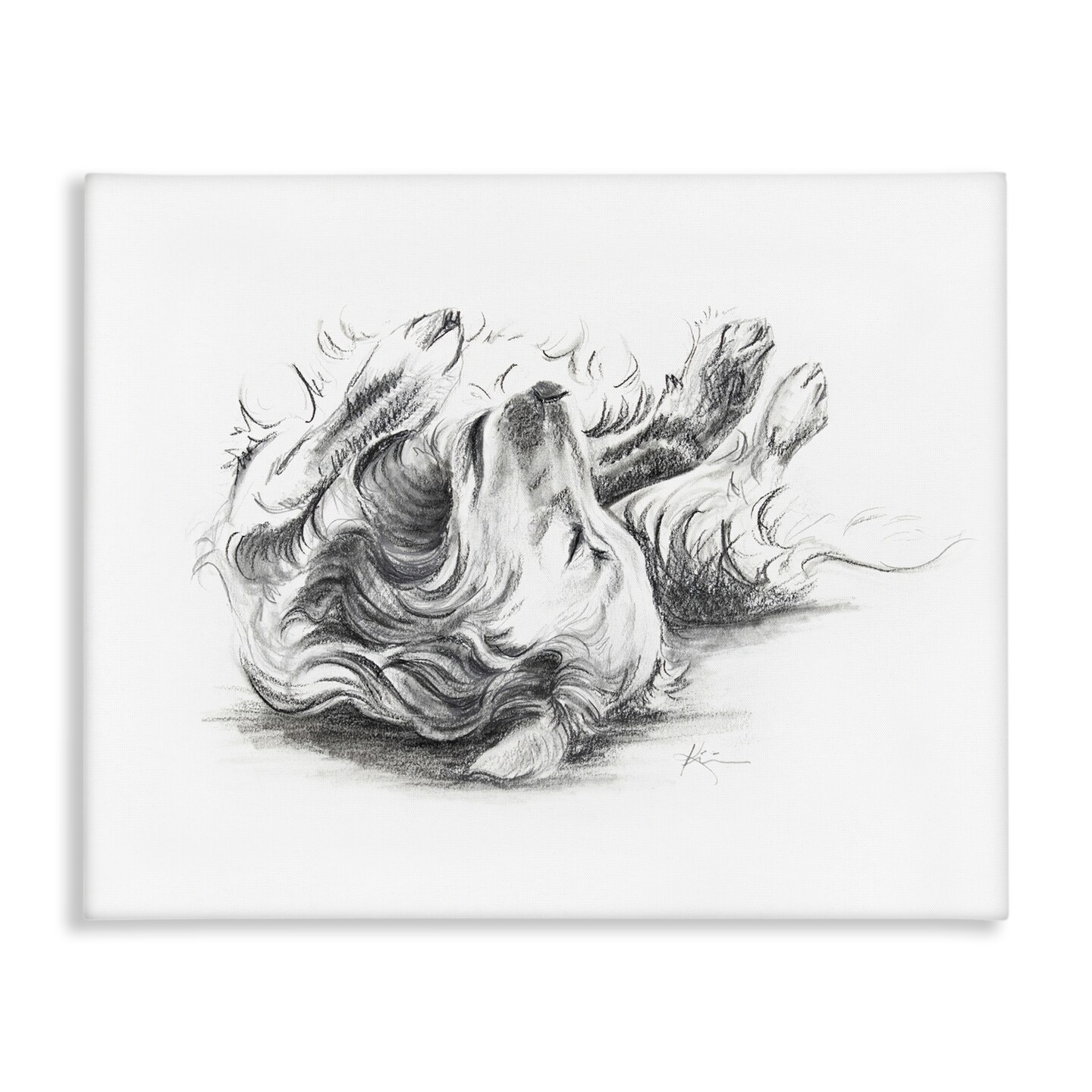 Stupell Industries Naptime Dog Drawing Canvas Wall Art Design by Lindsay Kivi Fine Art