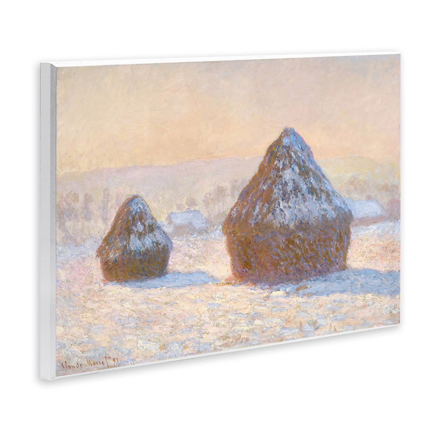 Stupell Industries Classic Monet Wheatstacks Wall Plaque Art Design by one1000paintings