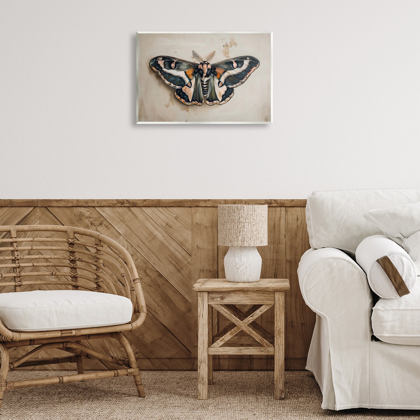 Stupell Industries Dark Winged Moth Wall Plaque Art Design by Petal Prints Design