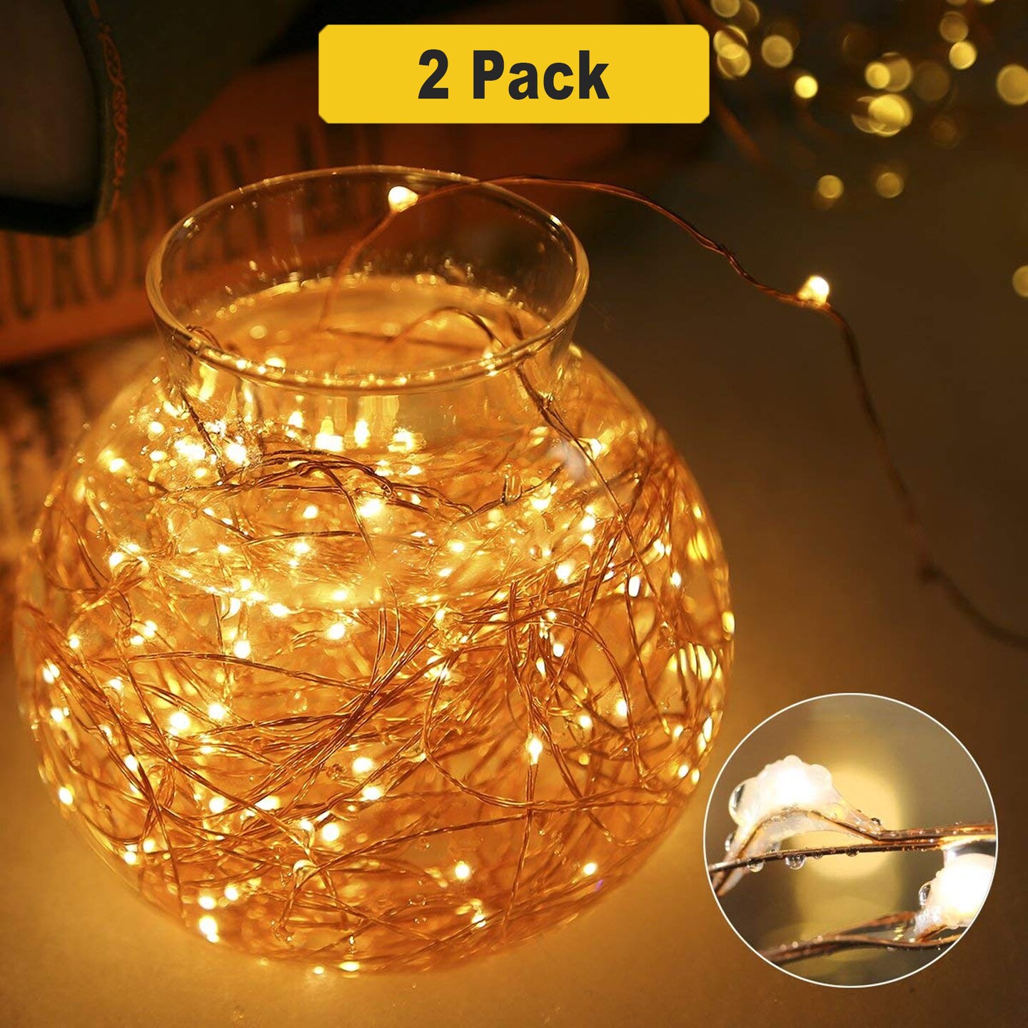 Remote Operated 100 LED Battery String Lights For Christmas