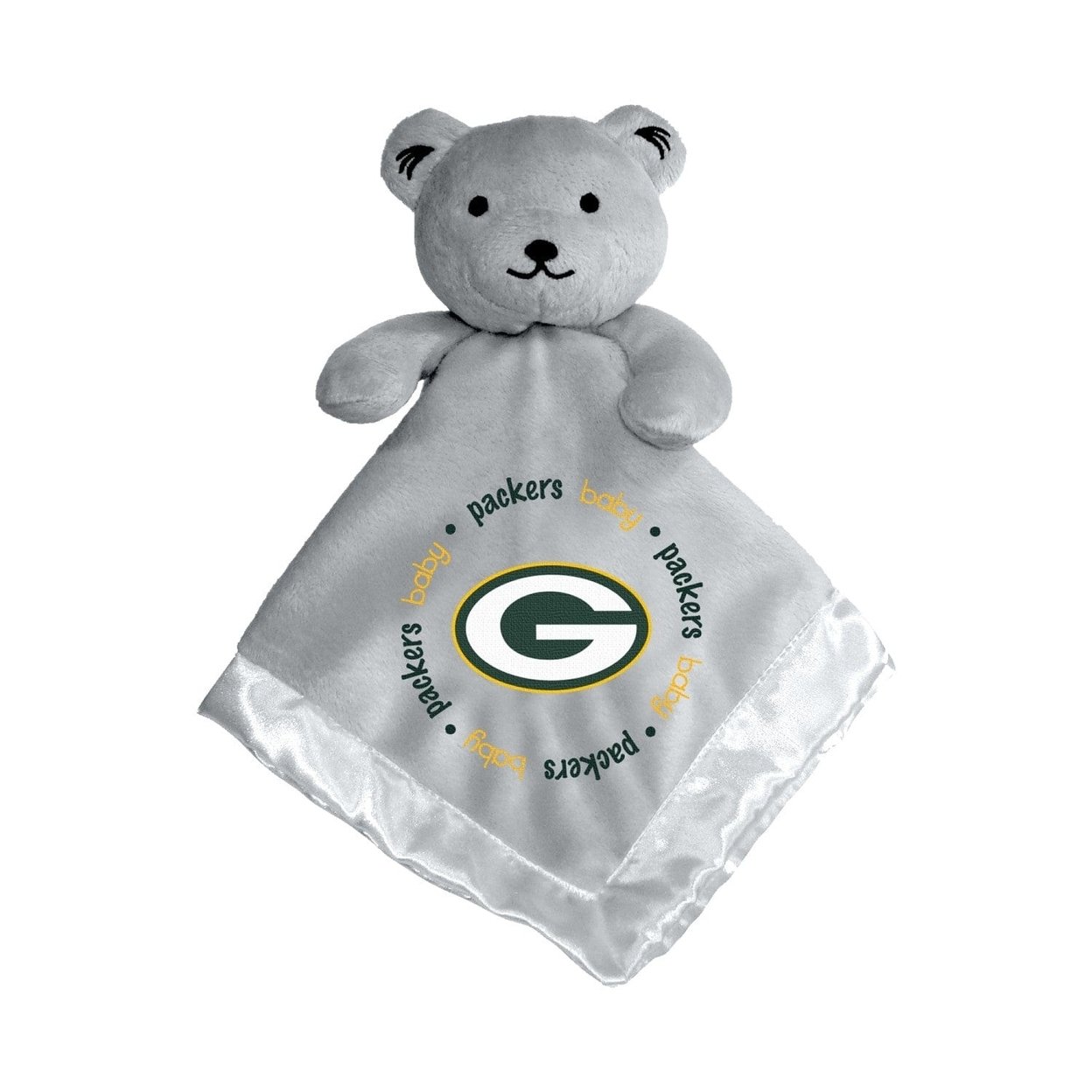 Green Bay Packers Security Bear Gray Soft Plush 14In Baby Fanatics Teddy Bear