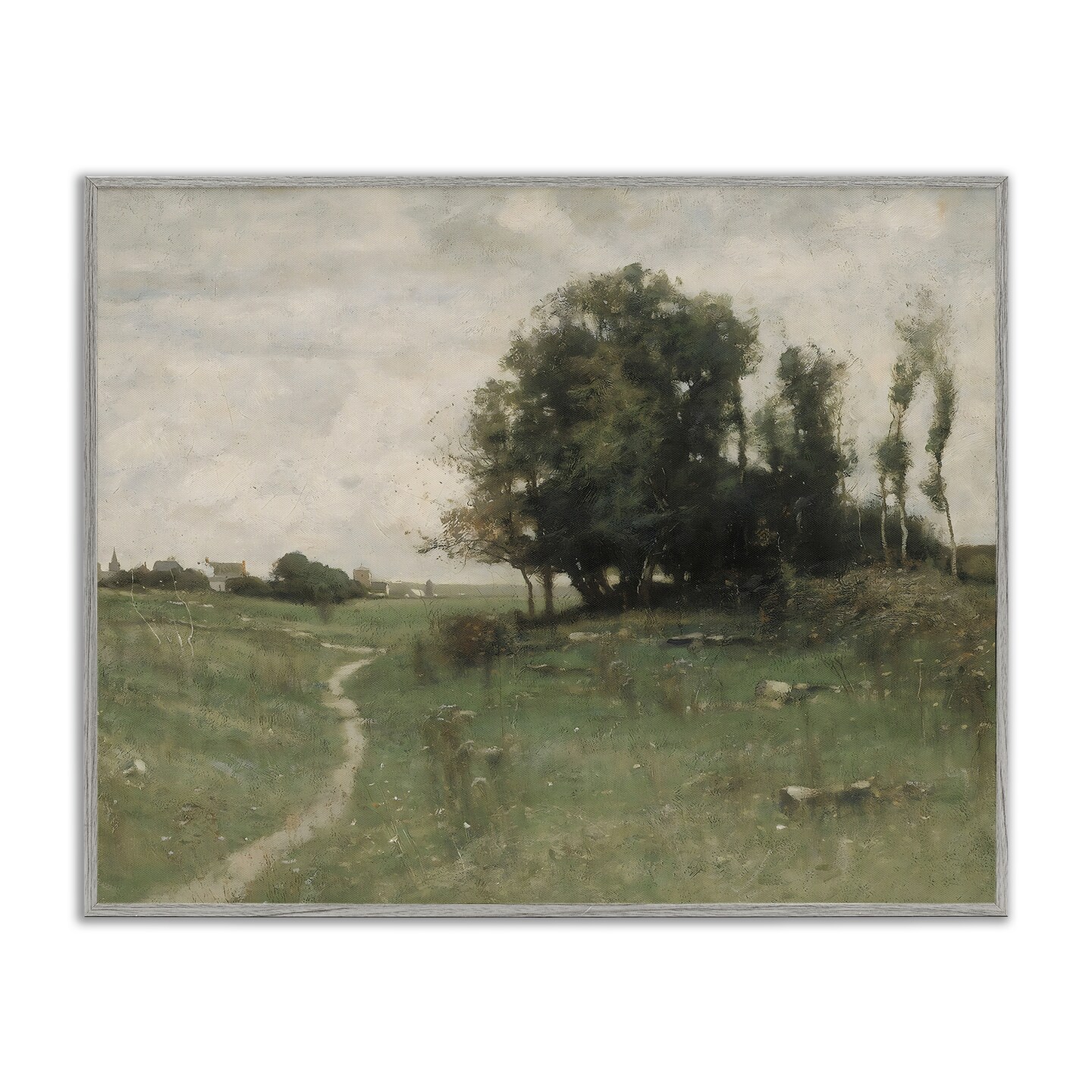 Stupell Industries Vintage Farmhouse Countryside Path Framed Giclee, design by Riley B