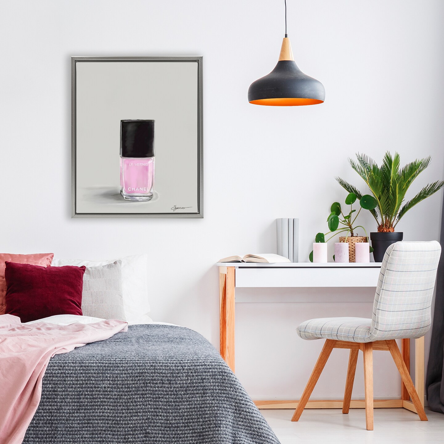 Stupell Industries Pink Luxury Nail Polish Floating Frame, design by Mary Sparrow