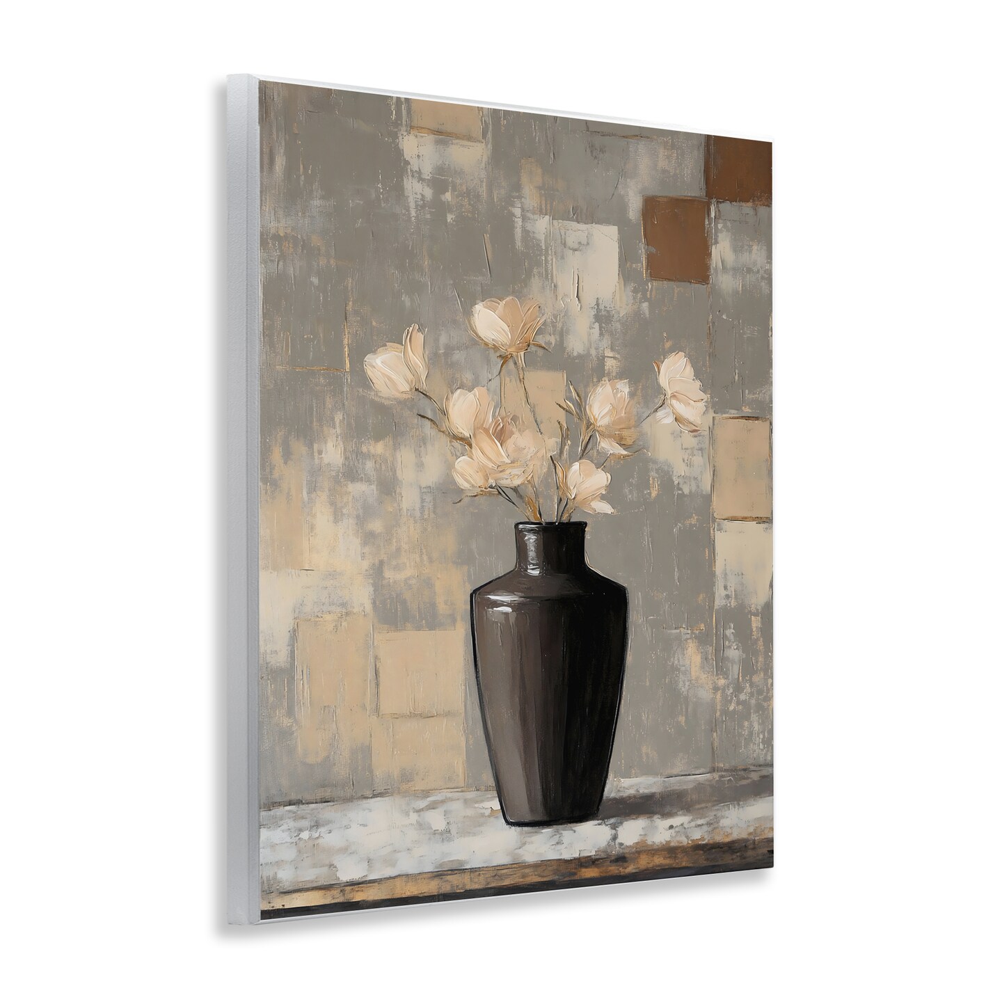 Stupell Industries Modern Black Vase & Flowers Wall Plaque, design by Franklyn Gregory