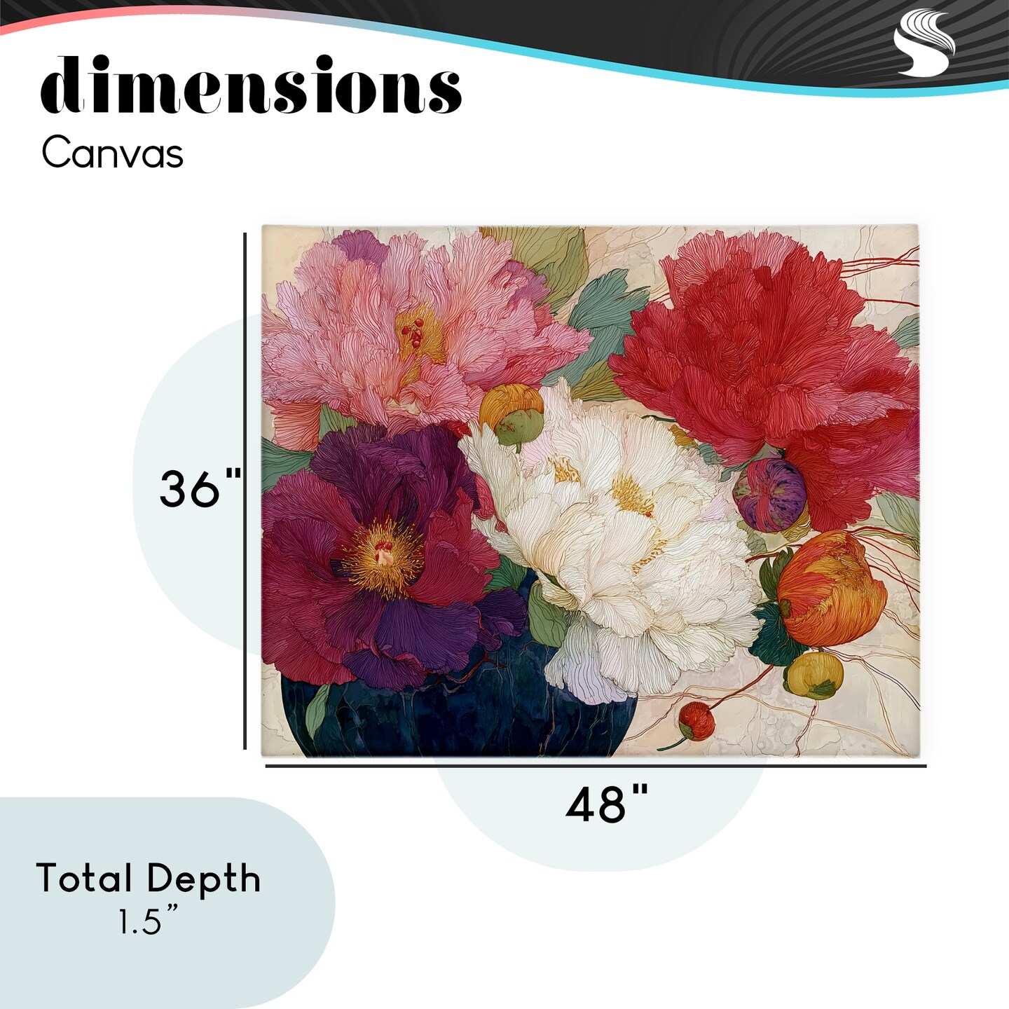 Stupell Industries Haiku Ornate Flower Petals Canvas, design by Annabelle Hall