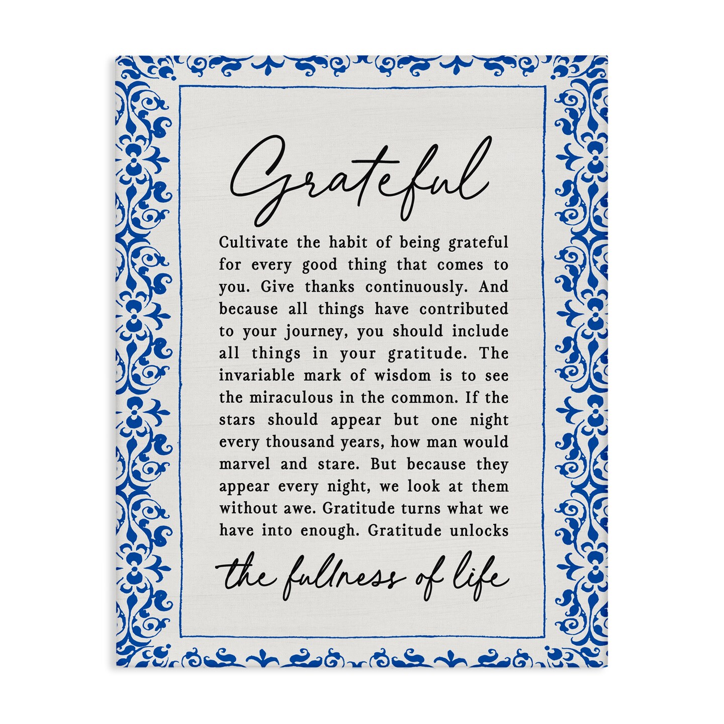 Stupell Industries Gratitude Unlocks Fullness Of Life Canvas - Thumbnail 2