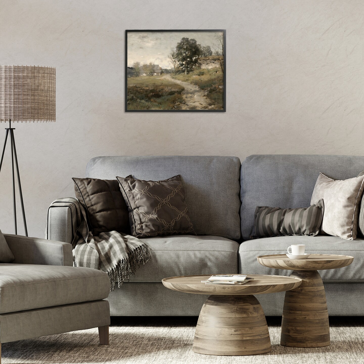Stupell Industries Vintage Farmhouse Scenic Landscape Framed Giclee, design by Riley B