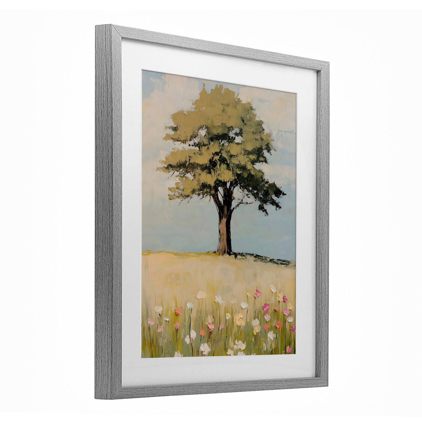 Stupell Industries Grown Oak Tree in Field Framed Print Under Glass, design by Franklyn Gregory