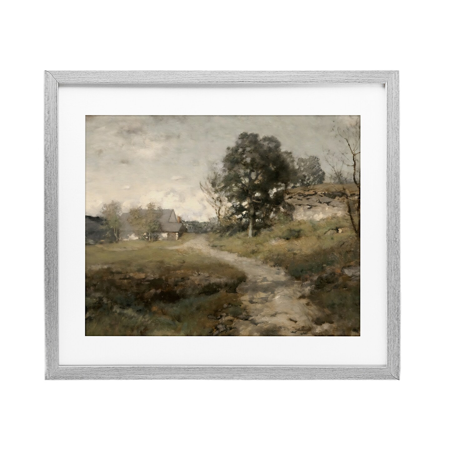 Stupell Industries Vintage Farmhouse Scenic Landscape Framed Print Under Glass, design by Riley B