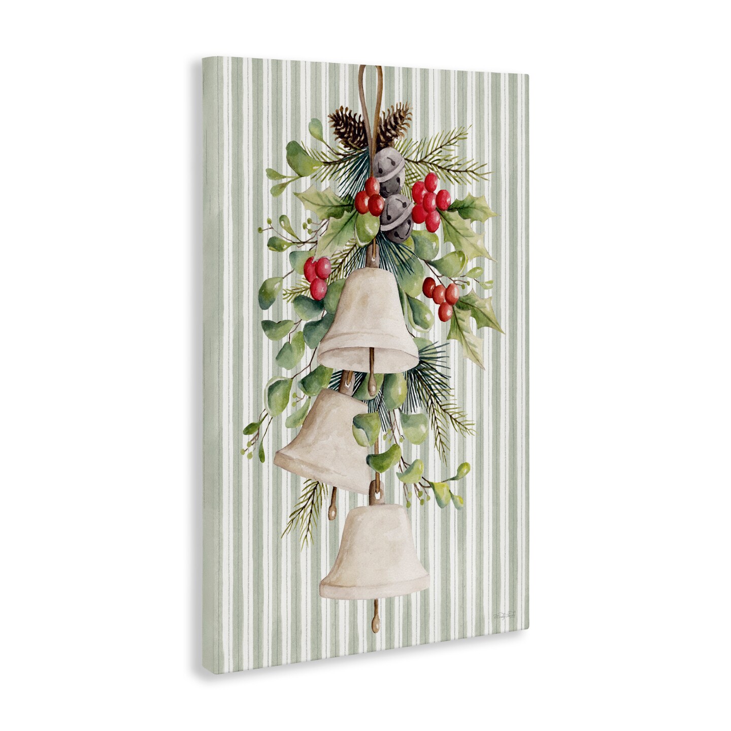 Stupell Industries Holiday Bells with Holly Canvas, design by Cindy Jacobs