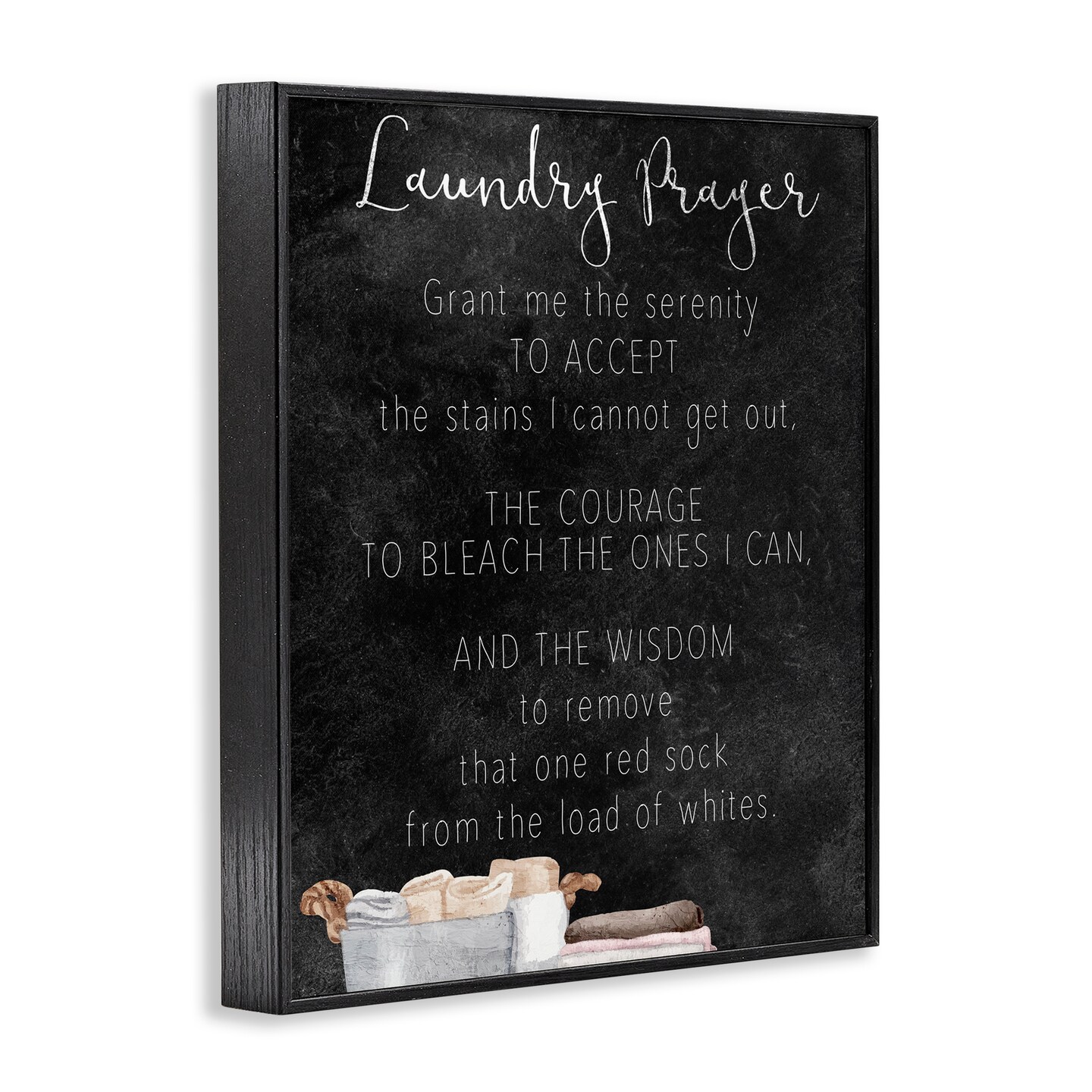 Stupell Industries Accept The Stains Laundry Prayer Framed Giclee, design by Kim Allen