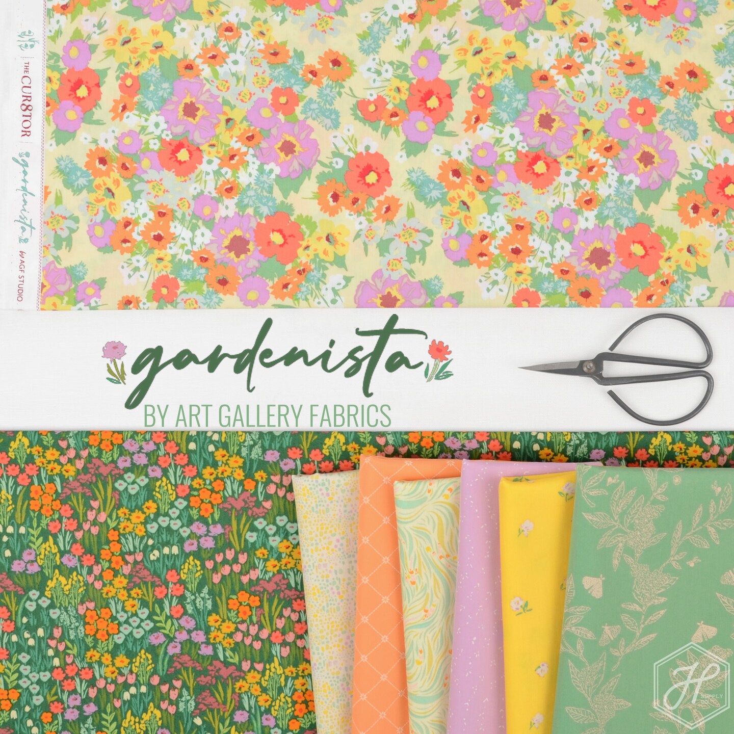 The Cur8tor 10" Square Pack (Layer Cake) in Gardenista by Art Gallery (10W-CUR8-GA5)