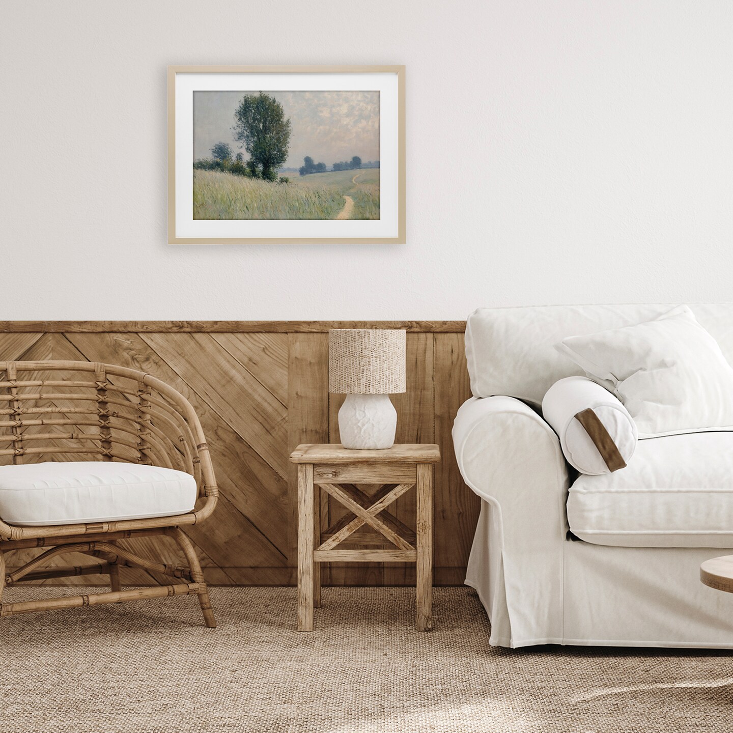 Stupell Industries Tall Grass Path in Field Framed Print Under Glass, design by Petal Prints Design