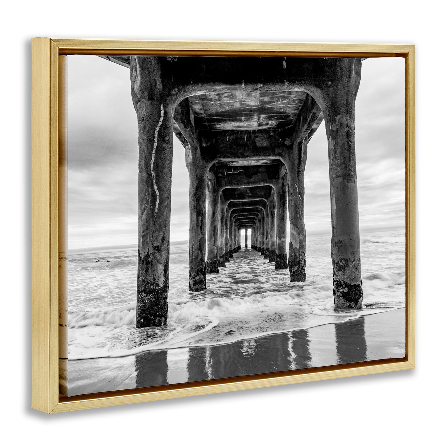 Stupell Industries Pier Structure in Perspective Floating Frame, design by Jeff Poe Photography