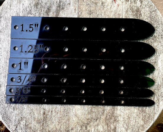Acrylic Strap Templates - Multiple sizes - Collar template - Belt pattern - hole punch guide