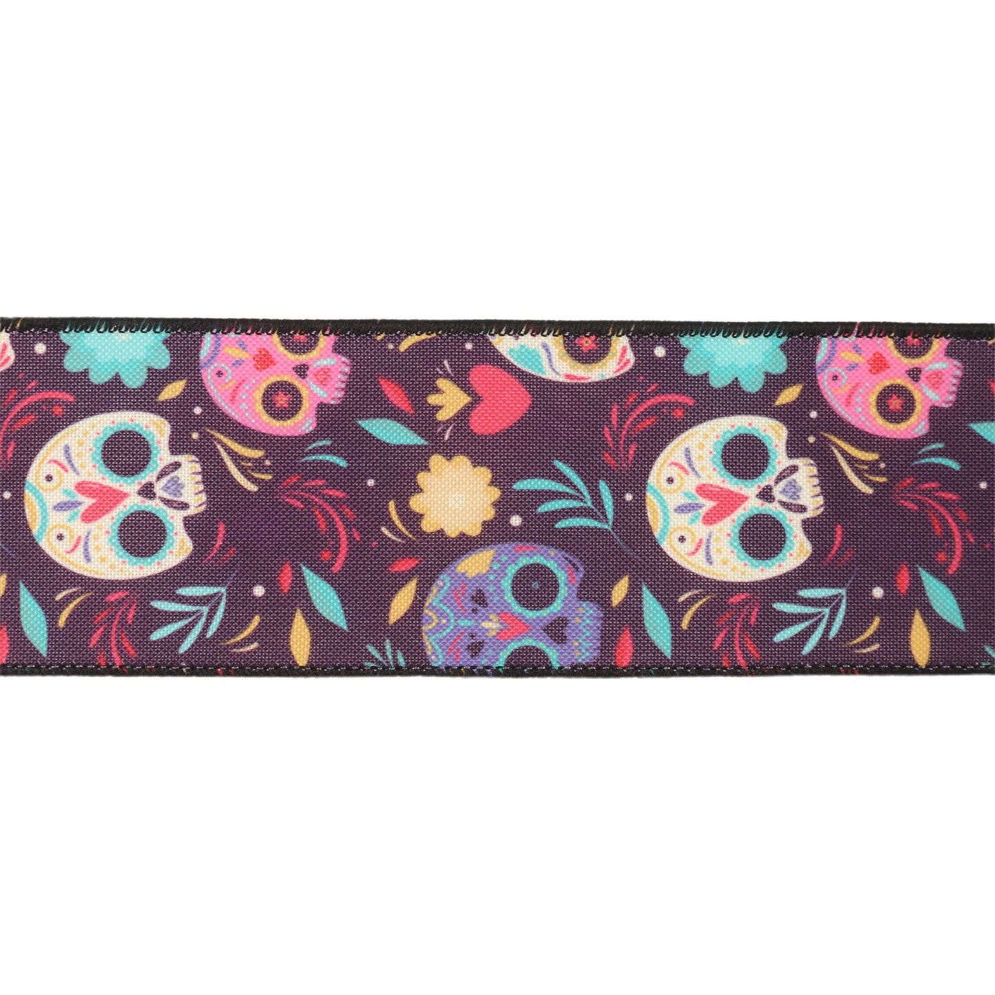LaRibbons 2 1/2" Wired Ribbon | DOD Sugar Skulls | 10 Yard Roll