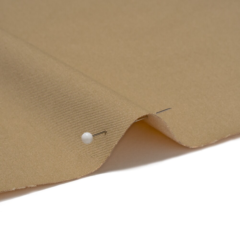 1 Yard Carbon Brushed Stretch Khaki Twill Beige