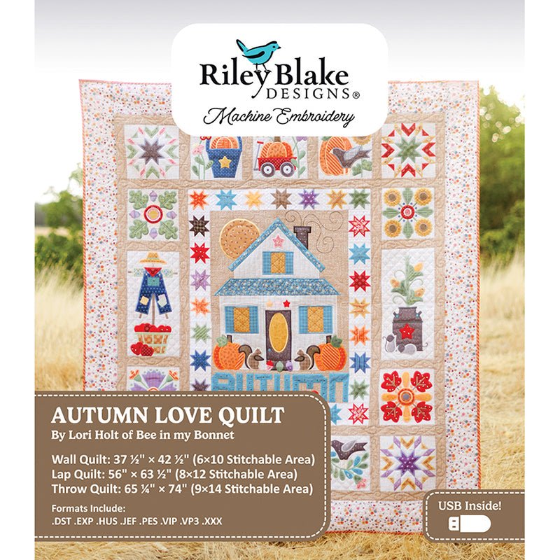 Machine Embroidery USB Autumn Love by Lori Holt for Riley Blake