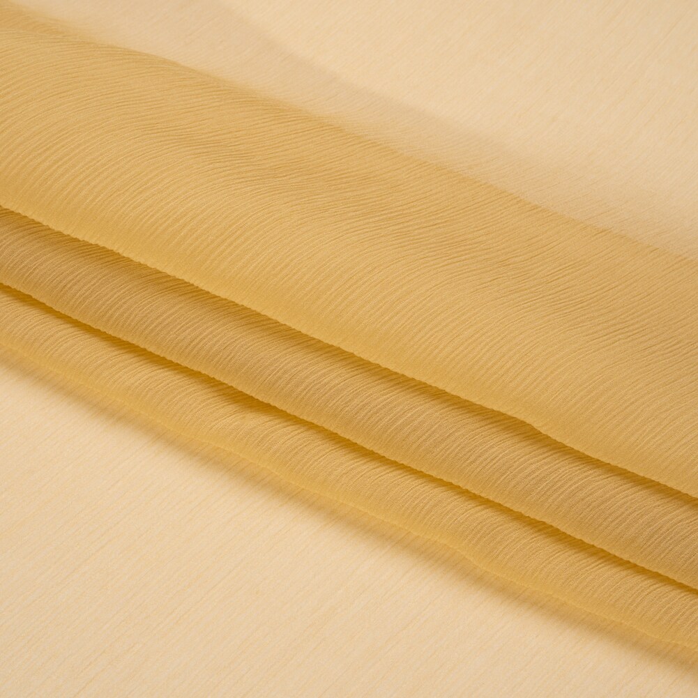 1 Yard Crinkled Silk Chiffon Ethereal Lightweight Fabric for Draping Scarves, 43 Inches Wide