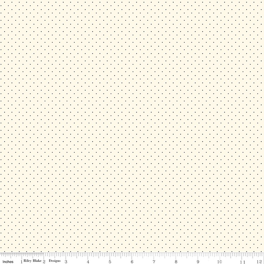 American Jane Pindot in Ivory (c840-ivory) | American Jane Pindots | American Jane | Riley Blake