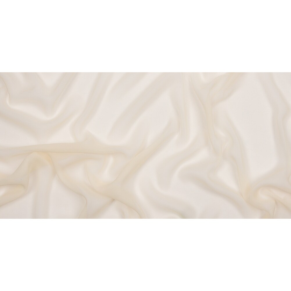 1 Yard Silk Chiffon Fabric Lightweight Sheer Ethereal Nude Tone, 44 Inches Wide