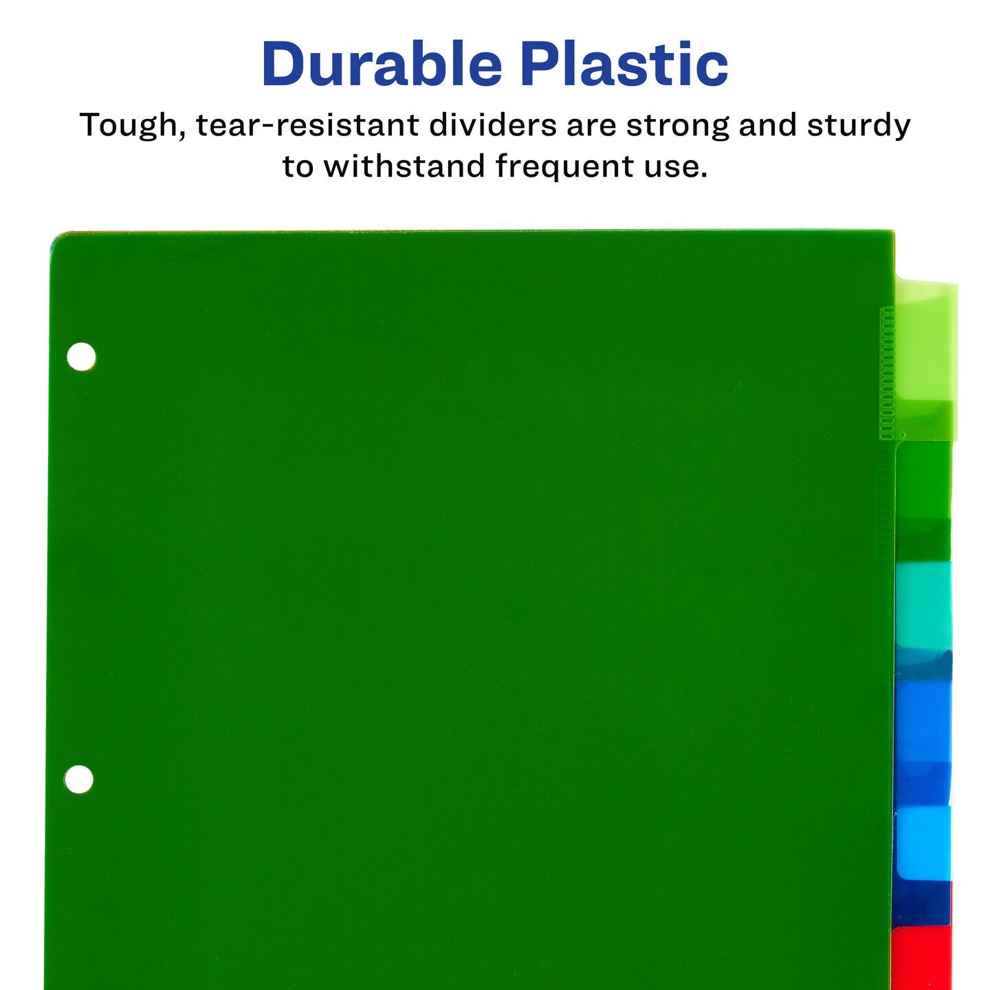 Avery Dividers for 3 Ring Binders, 8-Tab Binder Dividers, Plastic Binder Dividers, Insertable Big Tab, Multicolor, 1 Set (11901) - 24 Pack