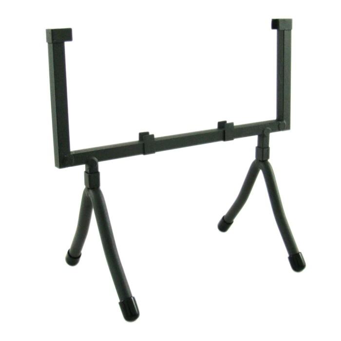 8 Inch Square Black Wrought Iron Metal Art Craft Collapsible Table Display Stand, Fused Glass Art Base, Plate Stand/Plate Holder, Square Art Panel Stand