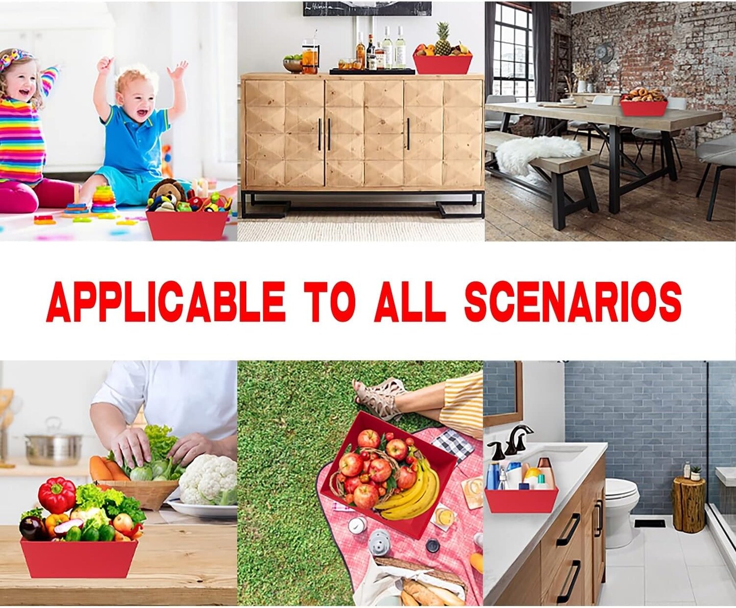 Basket For Gifts Empty, 5 Pack Sturdy Empty Gift Basket Kit With Handles, Red Cardboard Empty Gift Baskets To Fill Bulk For Holiday, Birthday, Christmas, Valentines Day And Any Occasion