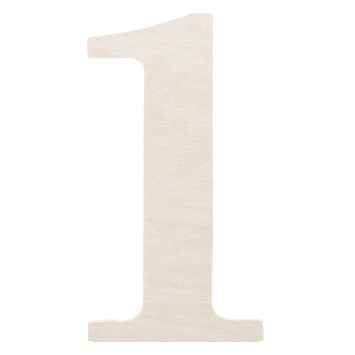 Good Wood By Leisure Arts Letter 9.5&#x22; No 1, Wooden Letters, Wood Letters, Wooden Letters Wall Decor, Large Letters 9.5 Inch, Small For Crafts