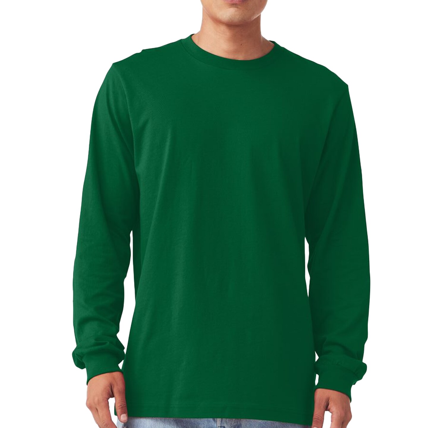 Bella + Canvas Long Sleeve T-Shirt, Men’s Heavy Cotton Jersey Tee