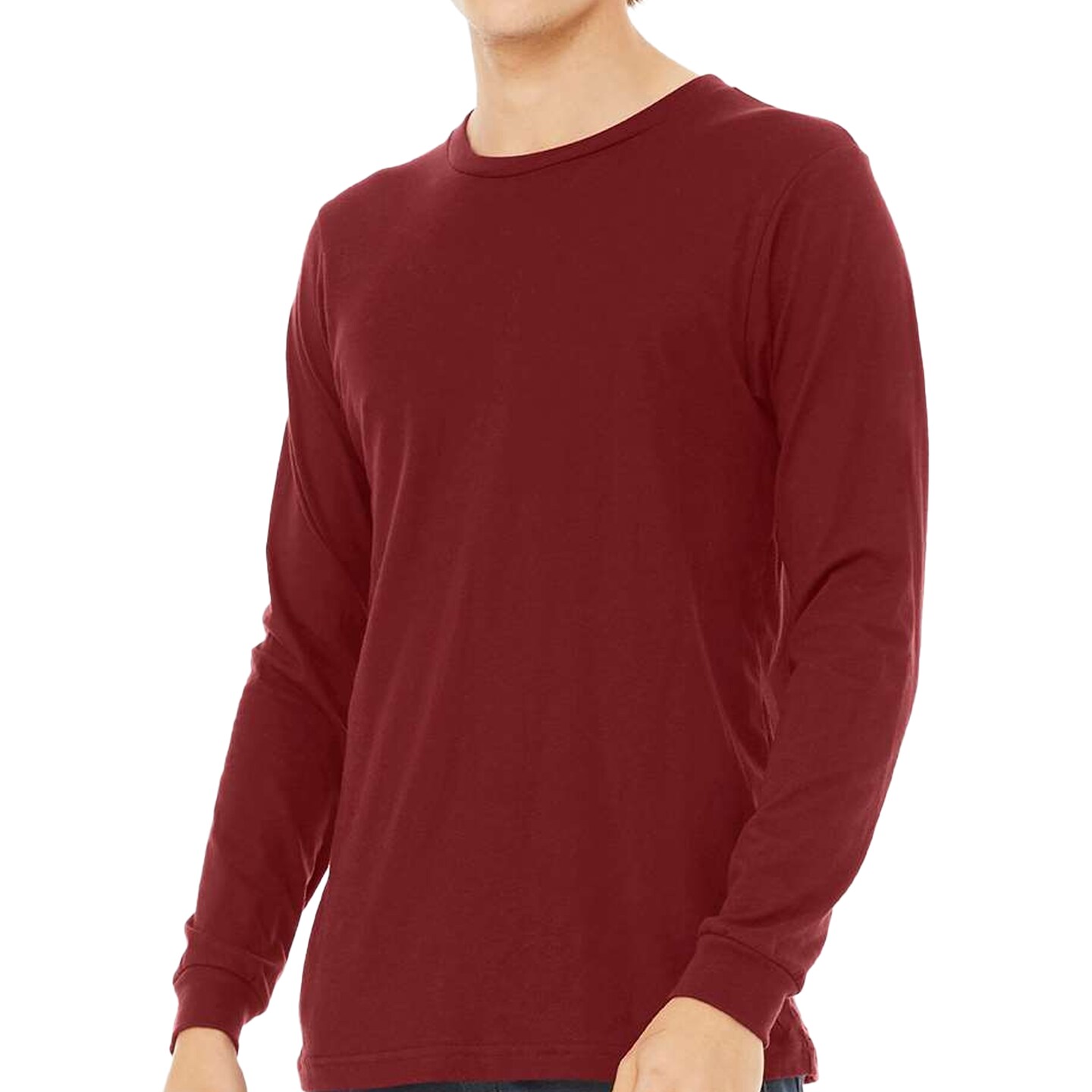 Bella + Canvas Long Sleeve T-Shirt, Men’s Heavy Cotton Jersey Tee