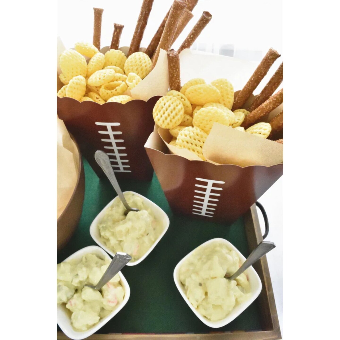 Football Popcorn Boxes &#x2013; Set of 8 | Football Party Snack Containers for Game Day &#x26; Sports Events