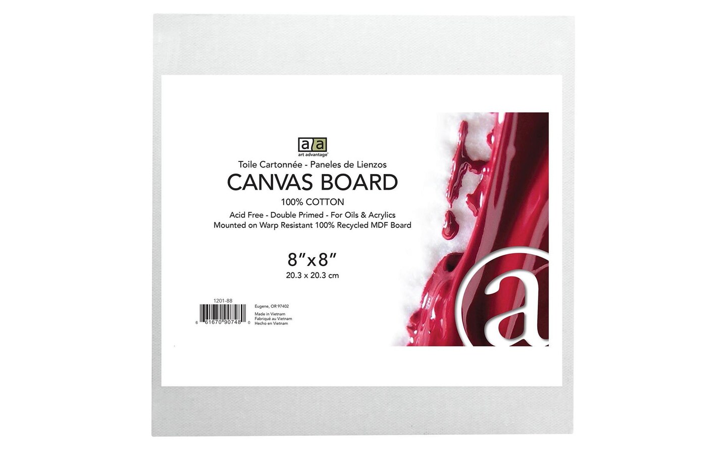 Art Advantage Canvas Board Recycled MDF 8x8