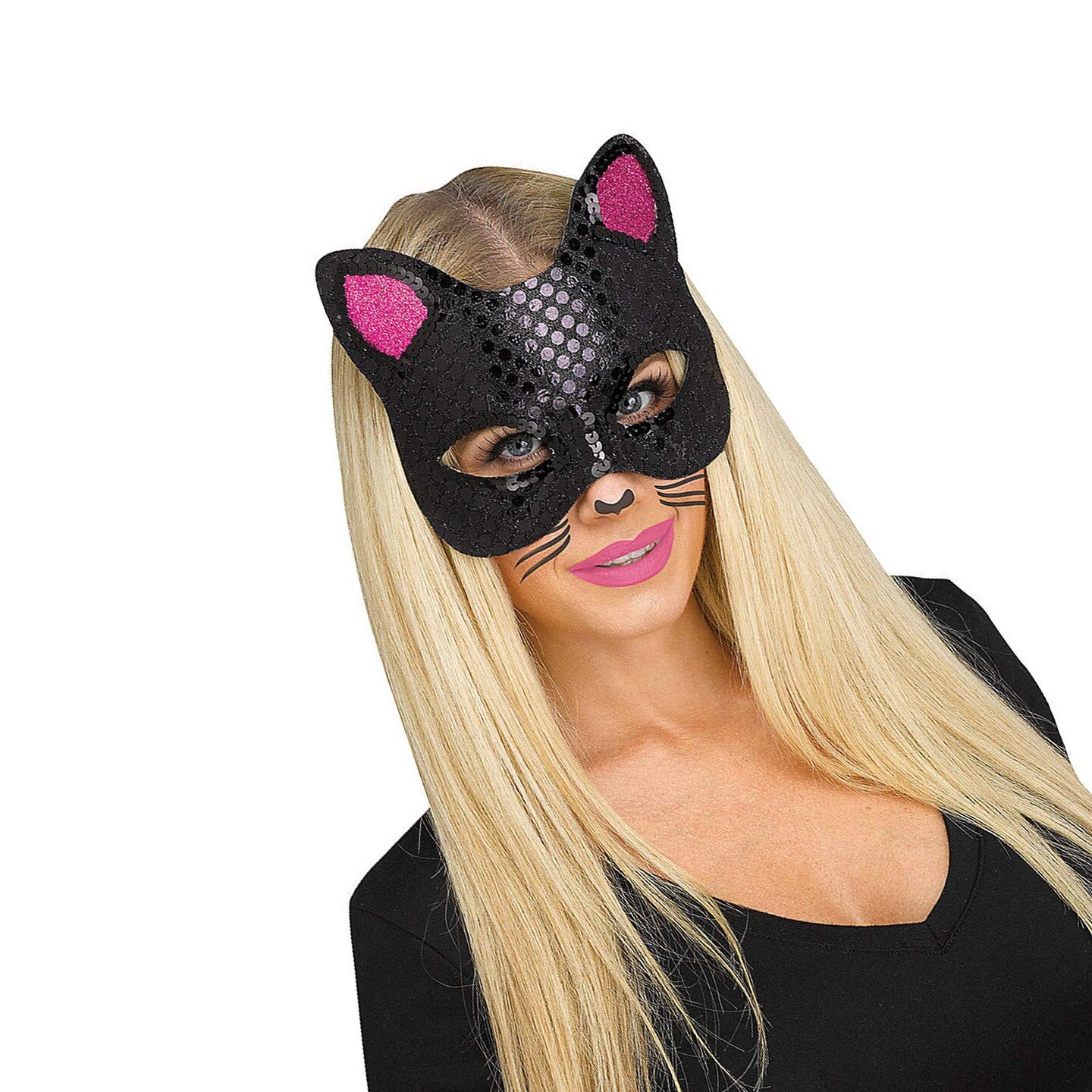 Cat Mask with Tattoos Black Cat