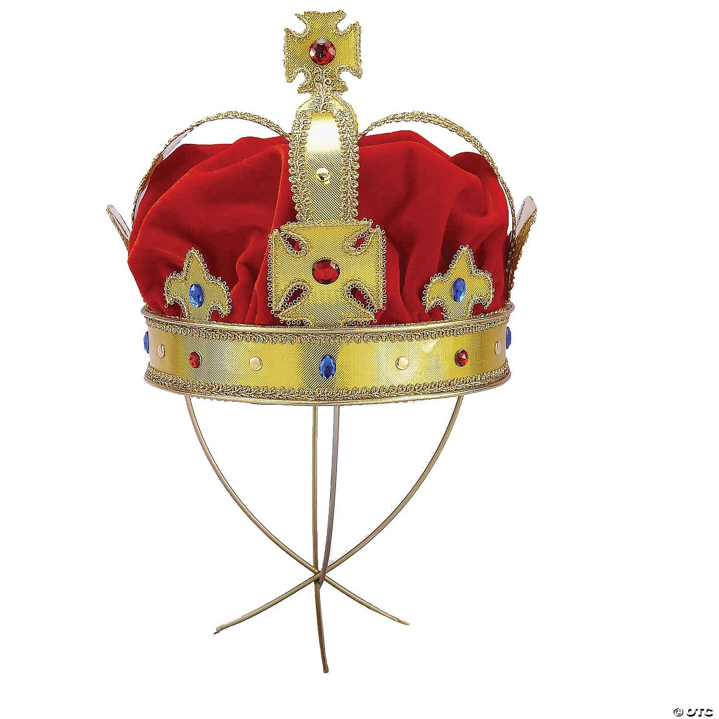 Regal King Crown with Gold and Jewel Accents