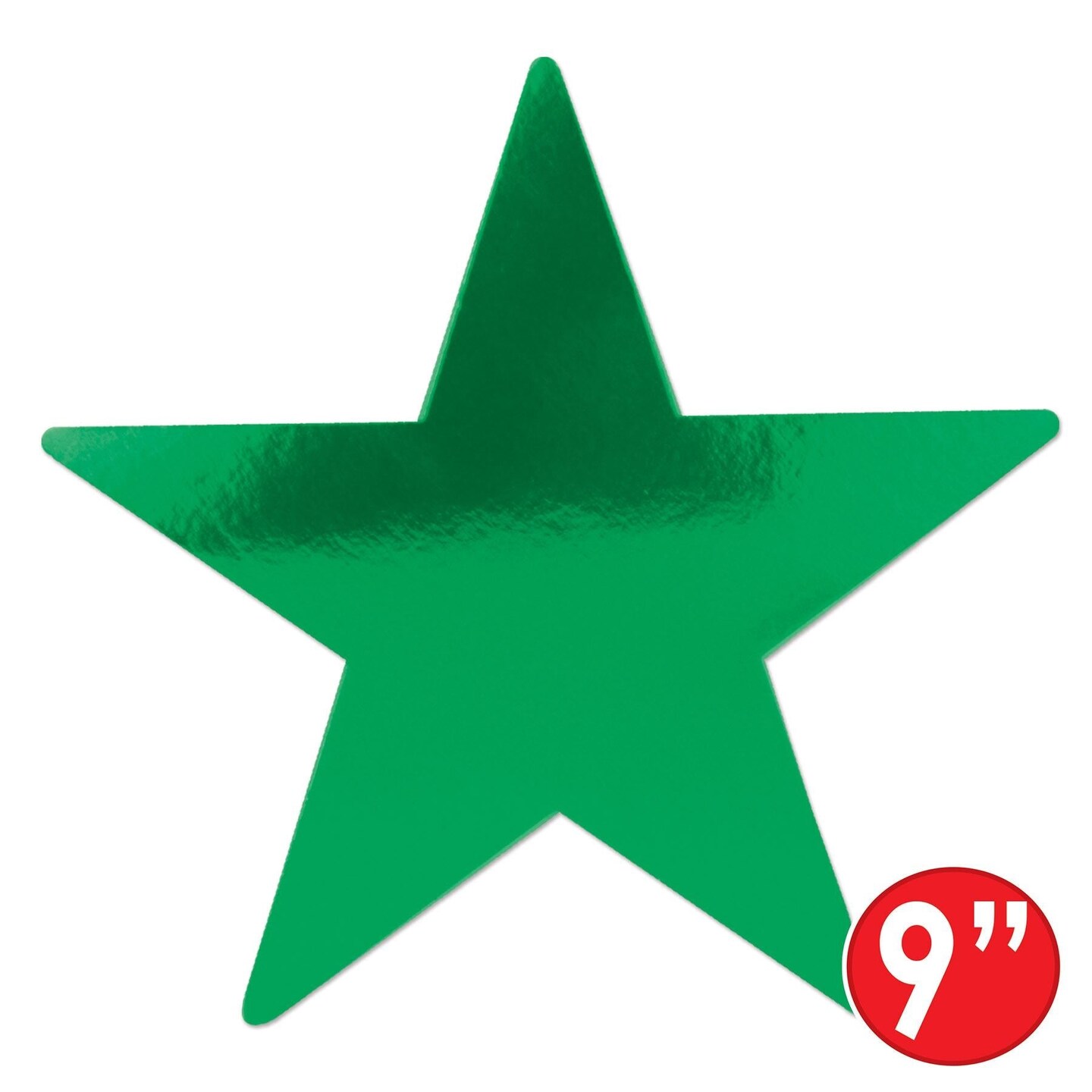 72 Pack Beistle 5&#x22; Party Foil Star Cutout- Green
