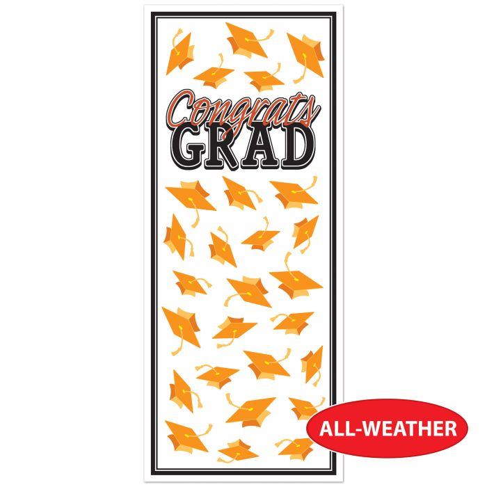 12 Pack Beistle Orange Congrats Grad Door Cover